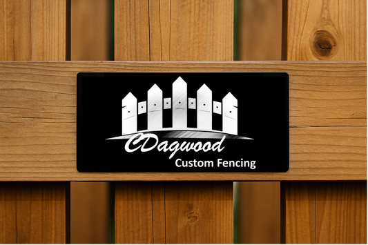 CDagwood Builder Tag – Black Anodized Aluminum Fence Plate